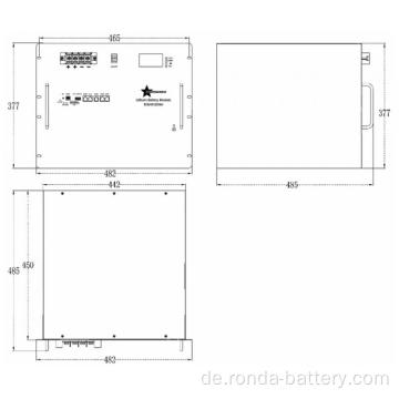 48 V 200AH LIFEPO4 Batterie Rack Home Energy Storage